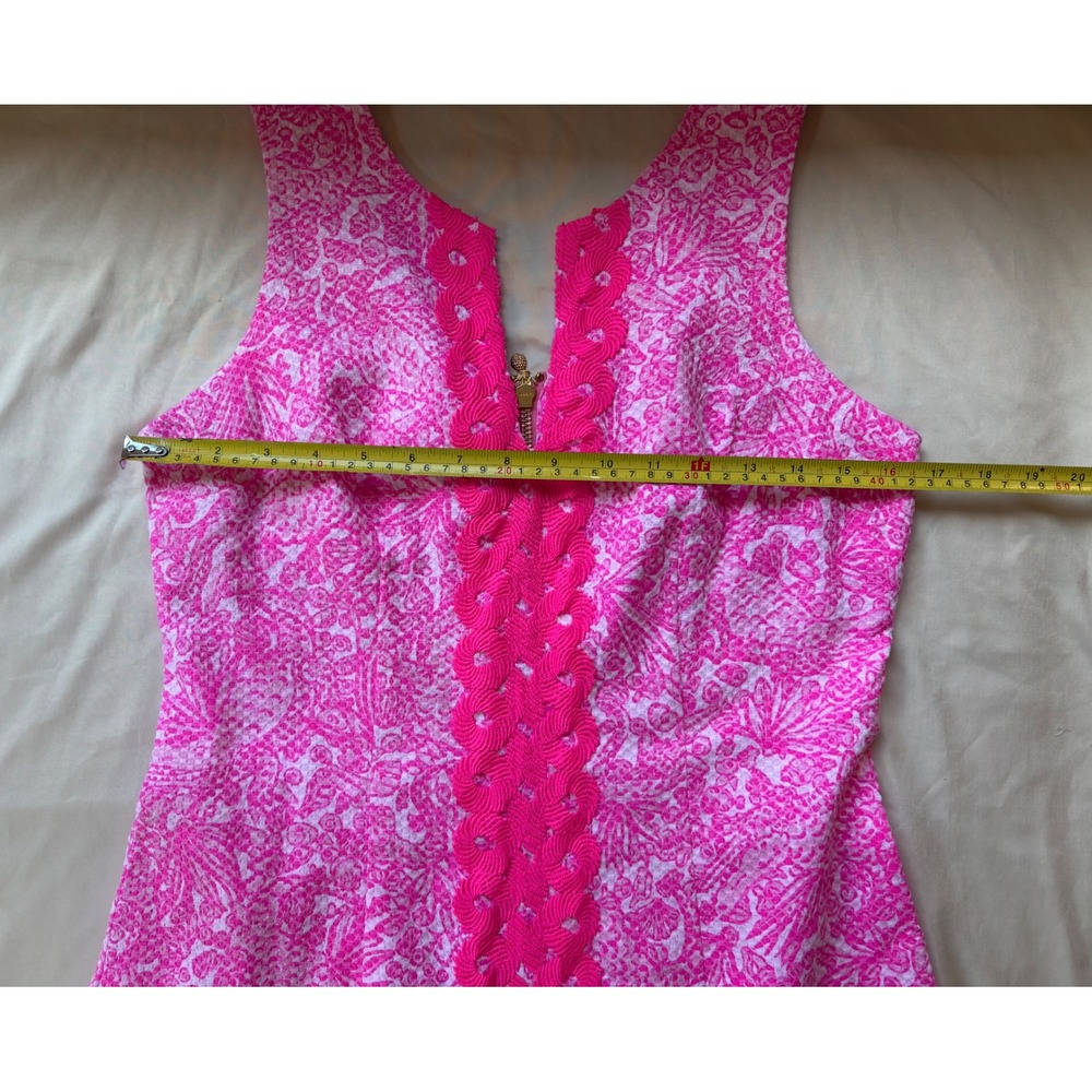 Lilly Pulitzer for Target Pink Seafoam Summer Shift Dress Lace Detail Size 8 - Picture 3 of 6
